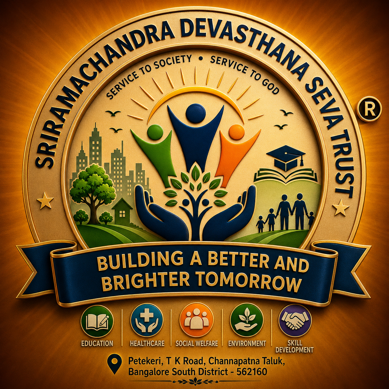 SRIRAMACHANDRA DEVASTHANA SEVA TRUST (R) Logo